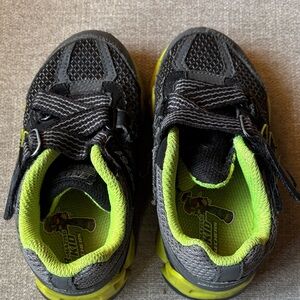 Skechers Kids Shoes in Black and Neon Green